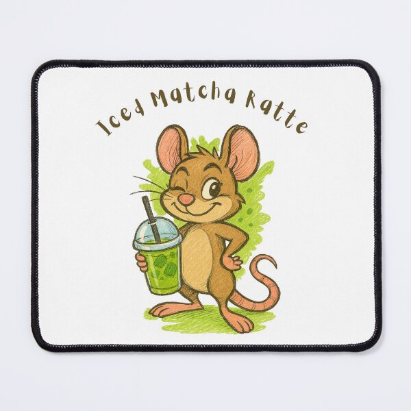 Item preview, Iced Matcha Rat Gift Idea designed and sold by AlfeArts.
