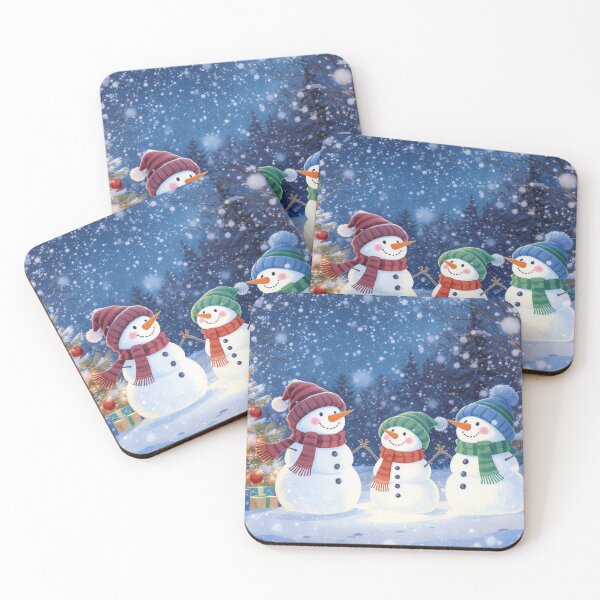 Item preview, Three Jolly Snowmen by the Christmas Tree designed and sold by acceleratorhams.