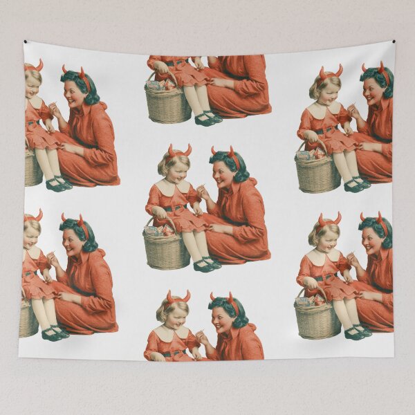 Item preview, Vintage Mother and child trick or treating designed and sold by MendaciousMina.