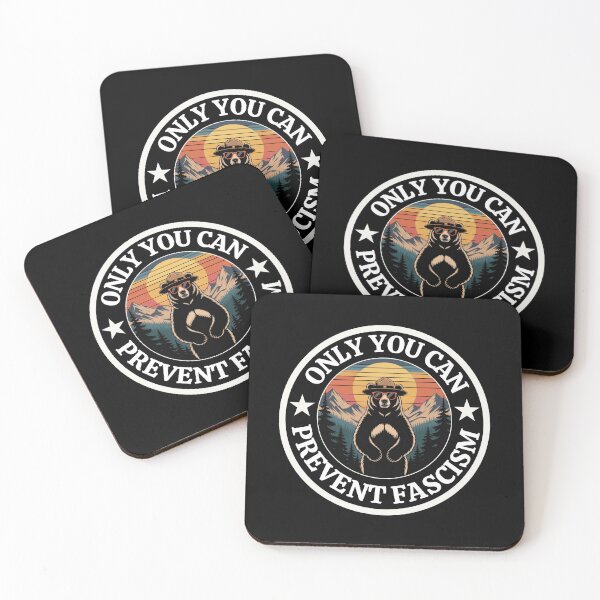 Item preview, Copie de Funny Bear Only You Can Prevent Fascism - Vintage Resist Smokey  designed and sold by ZACK ART.