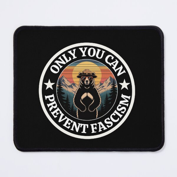 Item preview, Copie de Funny Bear Only You Can Prevent Fascism - Vintage Resist Smokey designed and sold by ZACK ART.