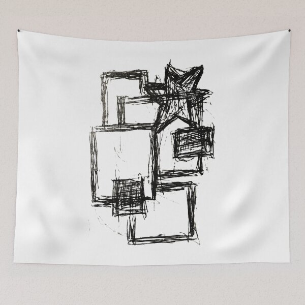 Item preview, Broken Geometry – Abstract Star and Squares Art Design designed and sold by GREEN6437.