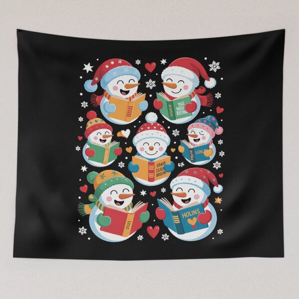 Item preview, Snowman Reading Books Teacher Christmas Librarian Bookworm designed and sold by WalshDrawnLaugh.