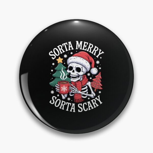 Item preview, Sorta Merry Sorta Scary Skeleton Hot Cocoa Christmas designed and sold by WalshDrawnLaugh.