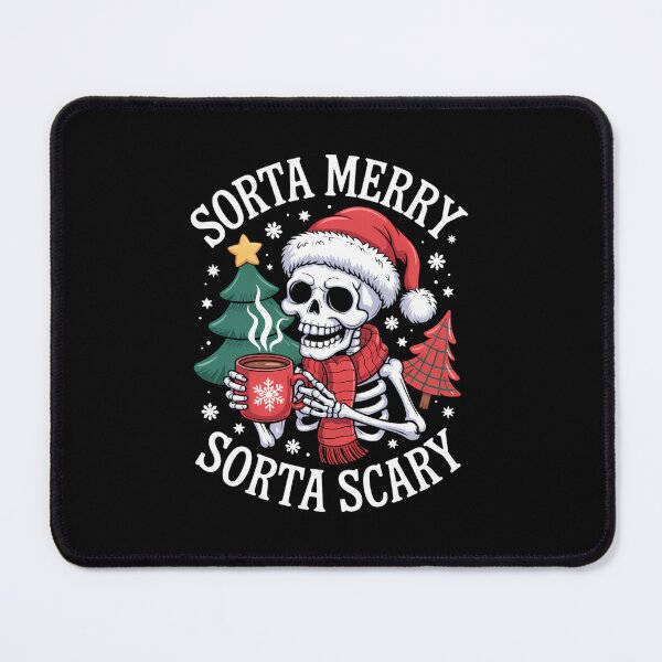 Item preview, Sorta Merry Sorta Scary Skeleton Hot Cocoa Christmas designed and sold by WalshDrawnLaugh.