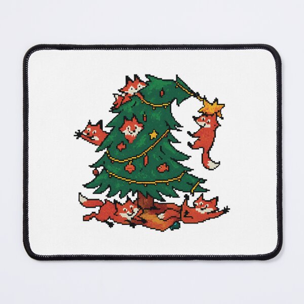 Item preview, Cute Foxes Decorating Christmas Tree designed and sold by Fam19.