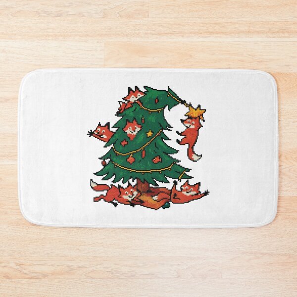 Item preview, Cute Foxes Decorating Christmas Tree designed and sold by Fam19.