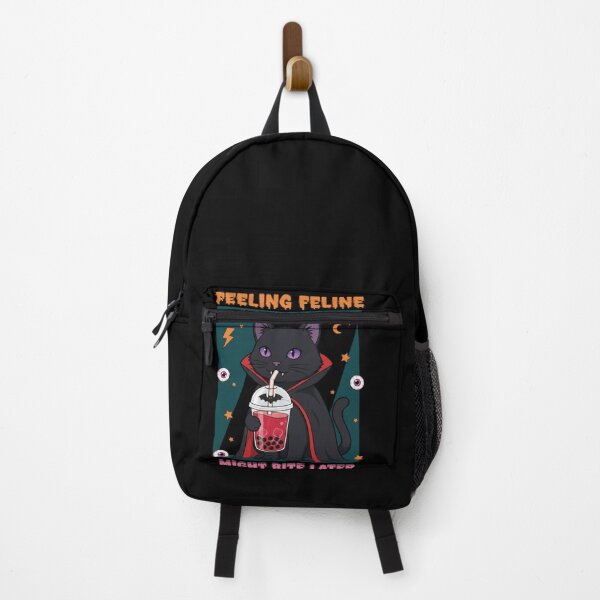 Item preview, Vampire Cat Drinking Boba | Cute Spooky Halloween Aesthetic designed and sold by Slaystyle.