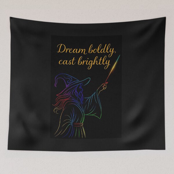 Item preview, Neon sorcerer-Dream Boldly cast Brightly designed and sold by Brickroad Dsigns.
