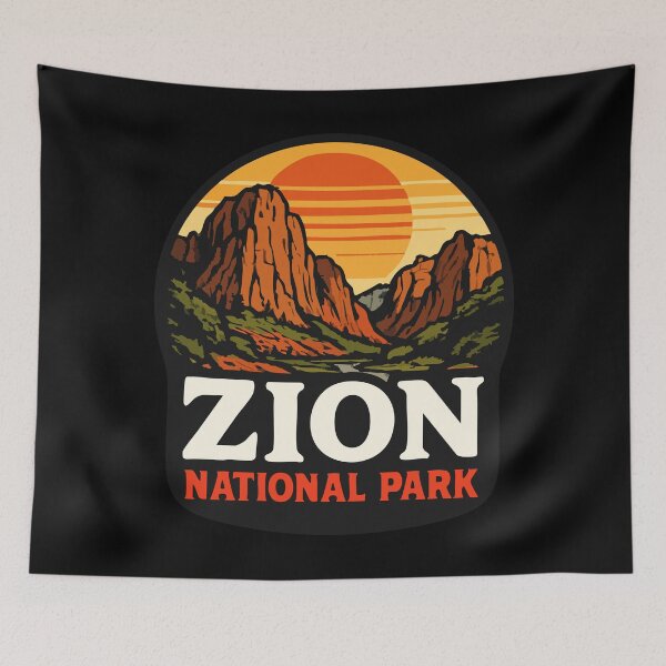 Item preview, Zion National Park Retro Vintage Travel designed and sold by TomFrontierArt.