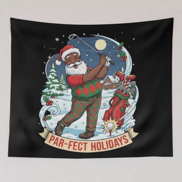 Item preview, Funny Black Golf Santa. Golf Santa designed and sold by Obinne.