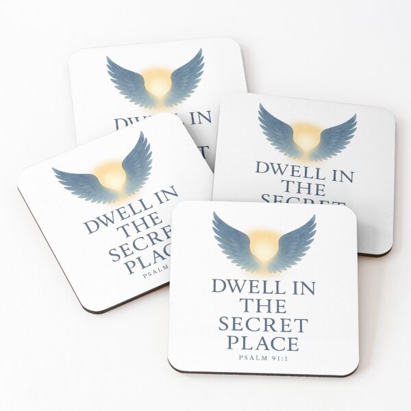 Item preview, Dwell in the Secret Place – Psalm 91:1 Christian Wings of Protection Design designed and sold by SoulThread Studio.