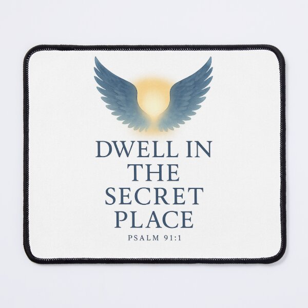 Item preview, Dwell in the Secret Place – Psalm 91:1 Christian Wings of Protection Design designed and sold by SoulThread Studio.