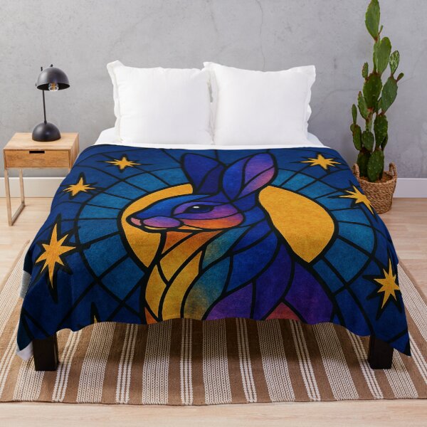 Artikelvorschau, Buntglas-Kosmisches Kaninchen – Himmlische Mandala-Hasen-Illustration entworfen und verkauft von BadaBingBear.