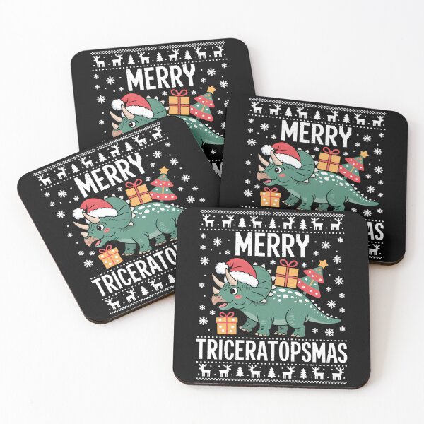 Item preview, Triceratops Christmas Dinosaur Holidays designed and sold by georgiaarsnal.