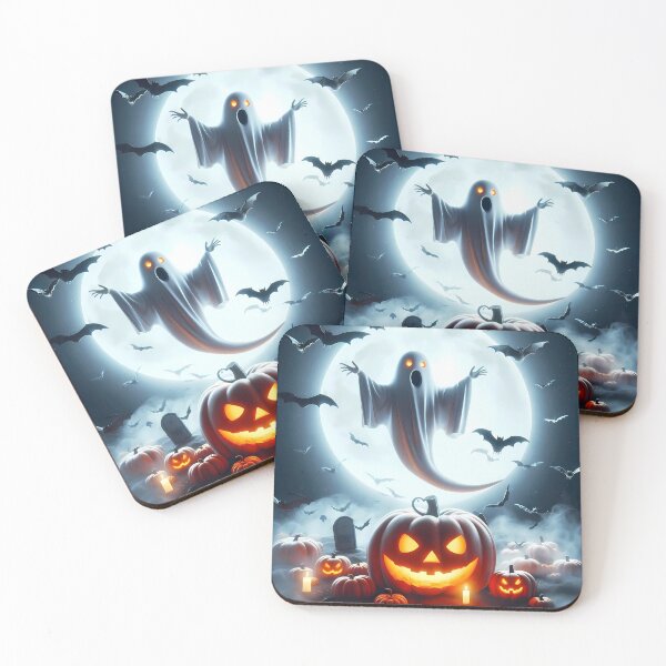 Item preview, Ghost and Pumpkins - Magical Halloween Night designed and sold by Art-Arcade6.