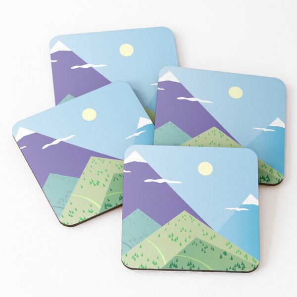 Item preview, abstract mountain natural landscape designed and sold by andbeldesign.