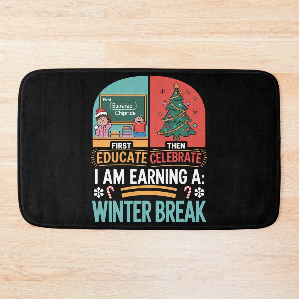 Item preview, Winter Break Funny Teacher School designed and sold by georgiaarsnal.
