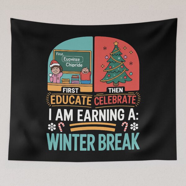Item preview, Winter Break Funny Teacher School designed and sold by georgiaarsnal.