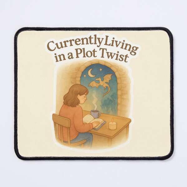 Item preview, Currently Living in A Plot Twist - Cozy Fantasy Watercolor Sticker designed and sold by BumbleVee ☀️.
