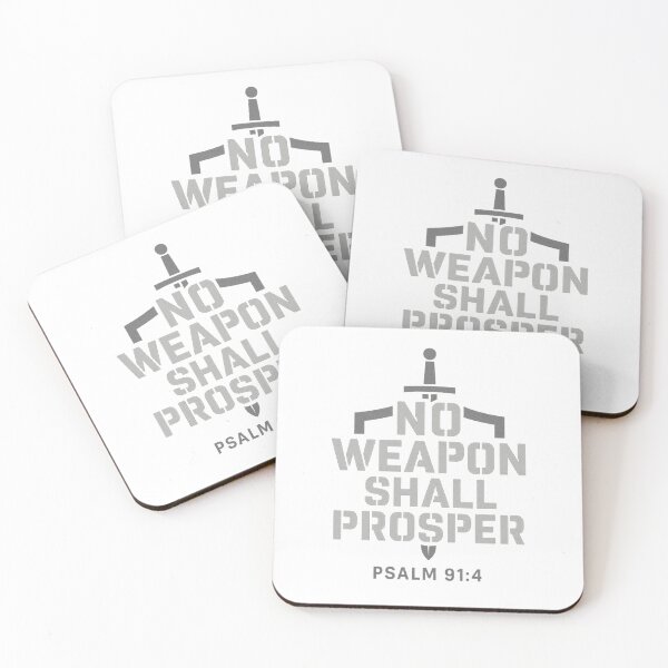 Item preview, No Weapon Shall Prosper – Psalm 91:4 Christian Faith Armor Design designed and sold by SoulThread Studio.
