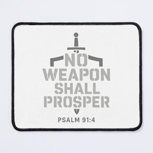 Item preview, No Weapon Shall Prosper – Psalm 91:4 Christian Faith Armor Design designed and sold by SoulThread Studio.