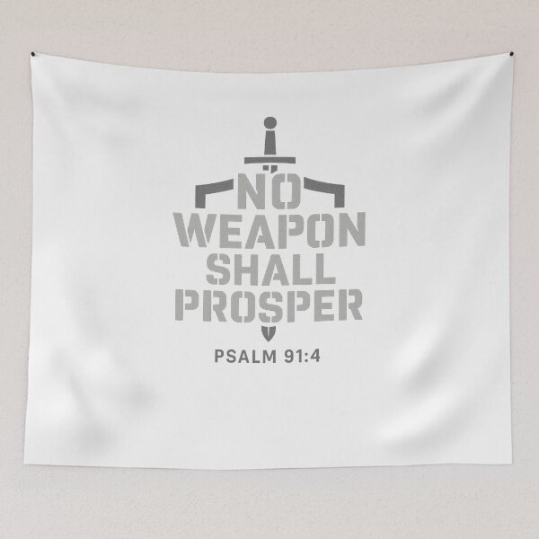 Item preview, No Weapon Shall Prosper – Psalm 91:4 Christian Faith Armor Design designed and sold by SoulThread Studio.