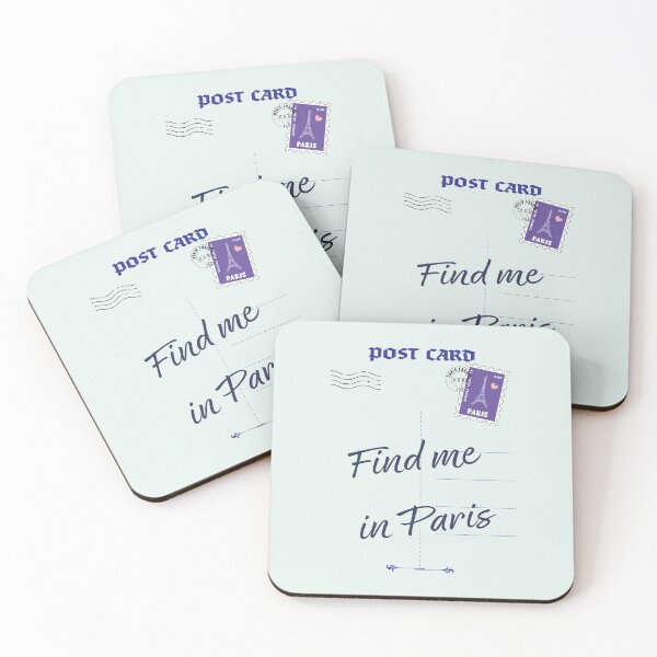 Item preview, Vintage Parisian Quote Postcard designed and sold by redcatdecor.