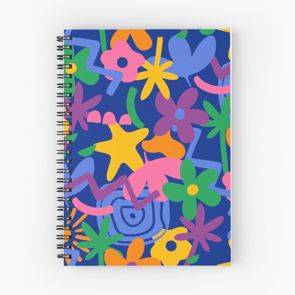 Item preview, Colorful Abstract Pattern Flower Sun Palm Tree Star Blue designed and sold by CuzaFilesStudio.