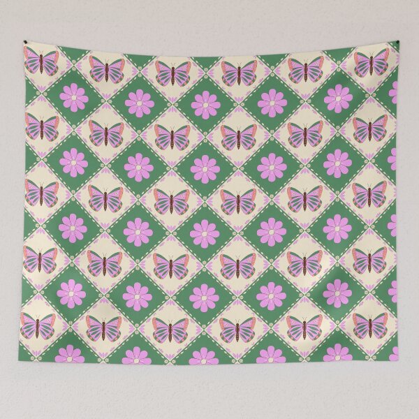 Item preview, Pink floral butterfly designed and sold by Aralma.