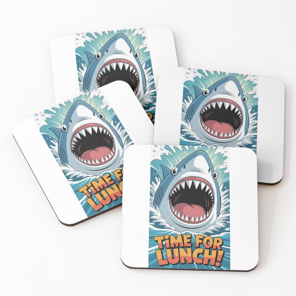 Item preview, Time for Lunch – Funny Shark Cartoon T-Shirt designed and sold by AndrewYoko.