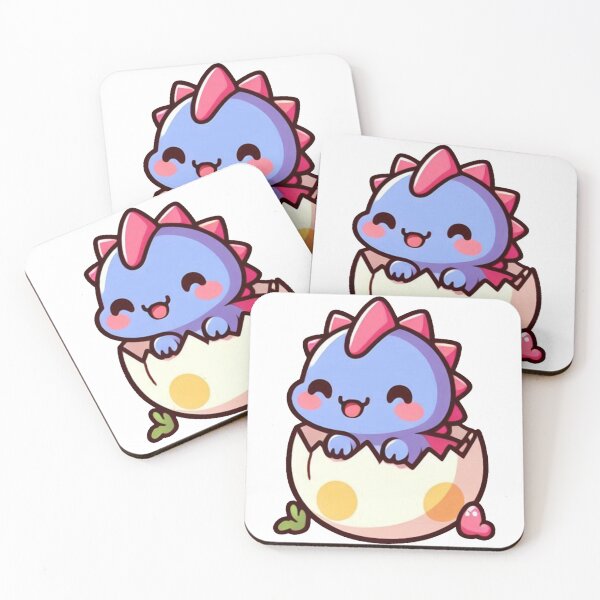 Item preview, Tiny Roar – Sweet Kawaii Dino in Eggshell designed and sold by SketchOnScreen.