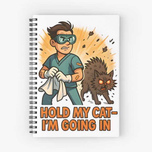 Item preview, Hold My Cat — I’m Going In – Funny Cat Vet Humor Design designed and sold by Bettybee00.