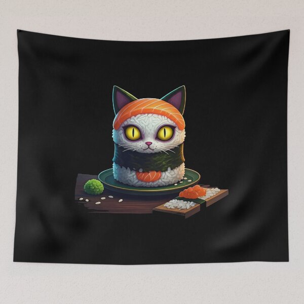 Item preview, Zombie Sushi Cat designed and sold by Uglyandcute.