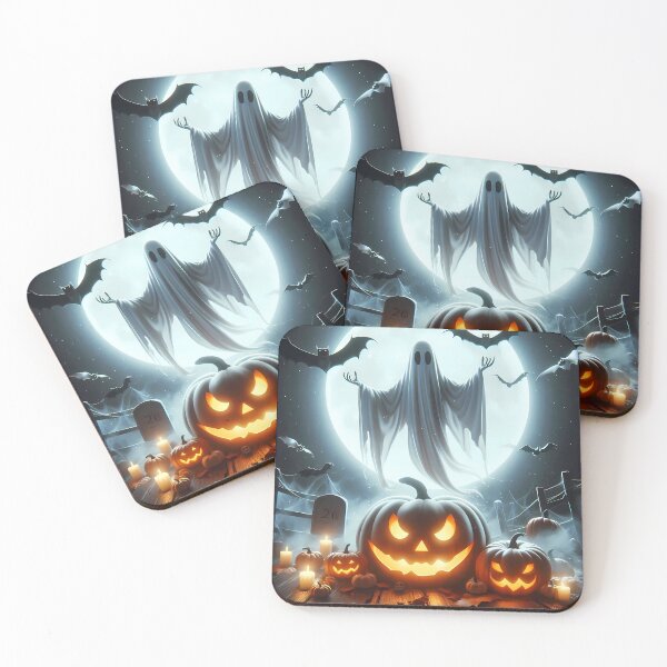 Item preview, Ghost and Pumpkins – Magical Halloween Night designed and sold by Art-Arcade6.