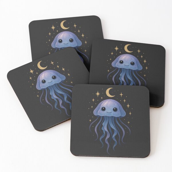 Item preview, Cute Celestial Jellyfish with Moon and Stars designed and sold by PanGieroj.