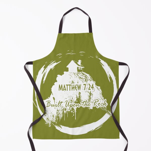 Item preview, Build Upon the Rock — Matthew 7:24 | Christian Mountain House - Eclipse like  Design | White designed and sold by ZechJohnRB.