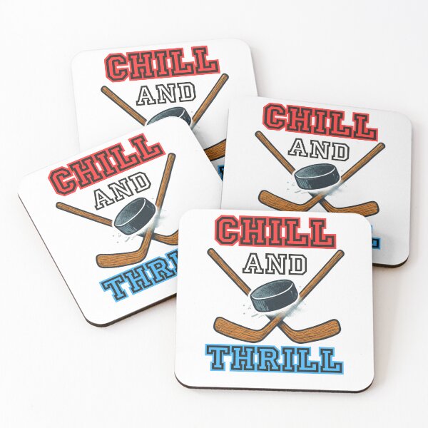 Item preview, Chill and Thrill Ice Hockey Vintage Sport Design designed and sold by PanGieroj.