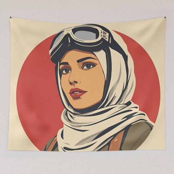 Item preview, Vintage Female Aviator designed and sold by Vintage City.
