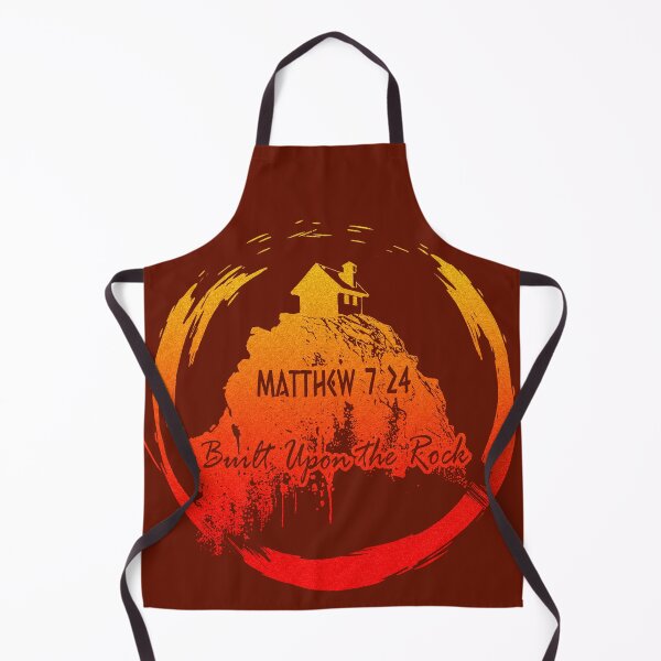 Item preview, Build Upon the Rock — Matthew 7:24 | Christian Mountain House - Eclipse like  Design | Orange designed and sold by ZechJohnRB.