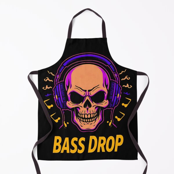 Item preview, Bass Drop skull wearing huge headphones 7 designed and sold by Neon G.