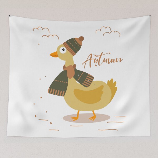 Item preview, Autumn Illustration with a Duck Wearing a Scarf, Hat designed and sold by AlginaPugachova.