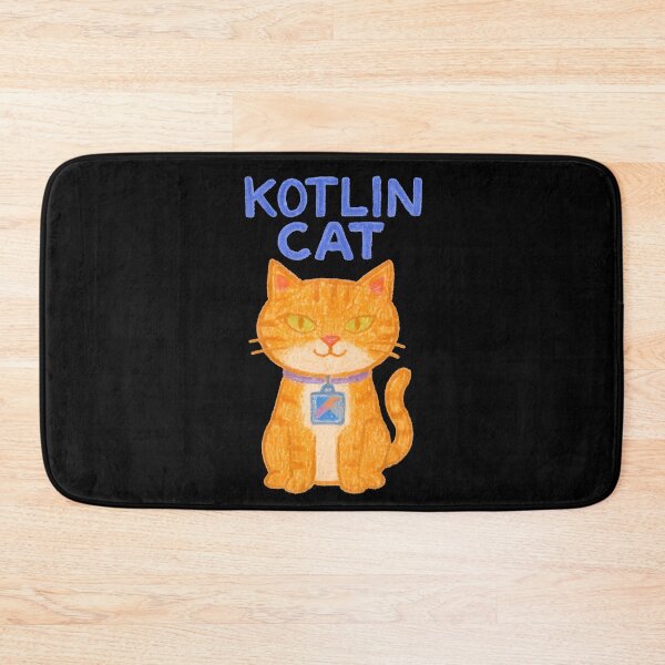 Item preview, Kotlin Cat – Geeky Programmer Ginger Cat designed and sold by Nerd Romance Café.