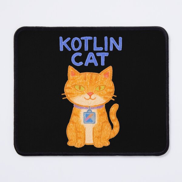 Item preview, Kotlin Cat – Geeky Programmer Ginger Cat designed and sold by Nerd Romance Café.