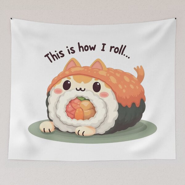 Item preview, Sushi Cat This is how I roll designed and sold by Uglyandcute.