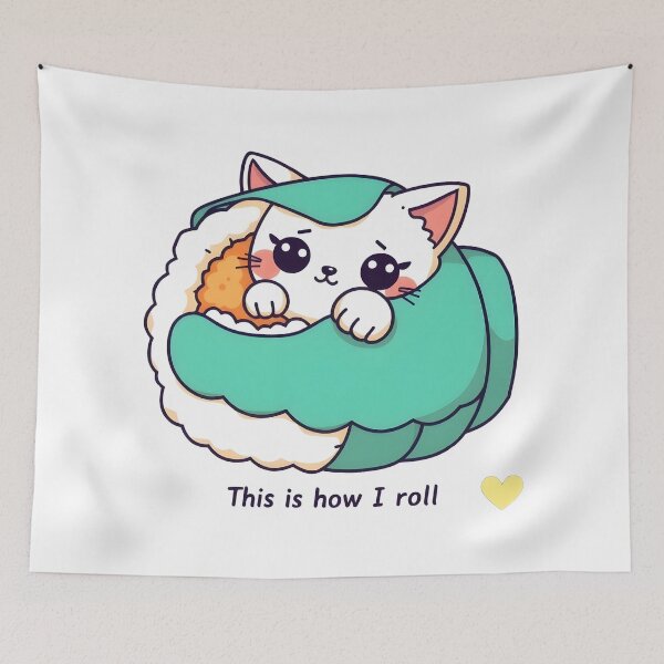 Item preview, Sushi Cat This is how I roll designed and sold by Uglyandcute.