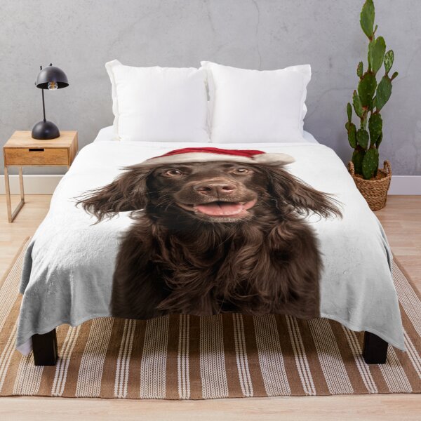 Item preview, Boykin Spaniel with Christmas Hat – Festive Swamp Poodle dog Xmas Design designed and sold by LazyOwlStore.