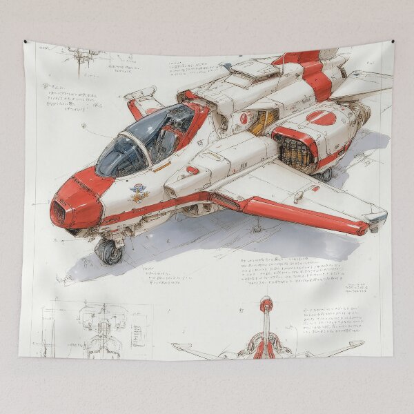 Item preview, Futuristic Fighter Sketch designed and sold by Venon28.
