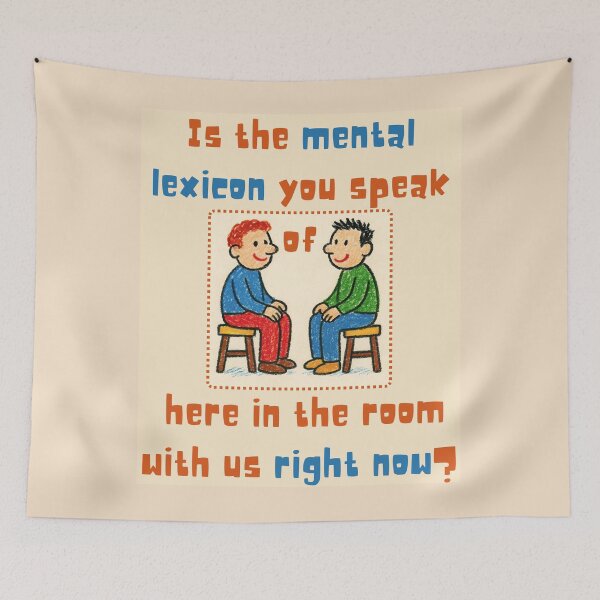 Item preview, Mental Lexicon Linguistics Meme designed and sold by Nerd Romance Café.
