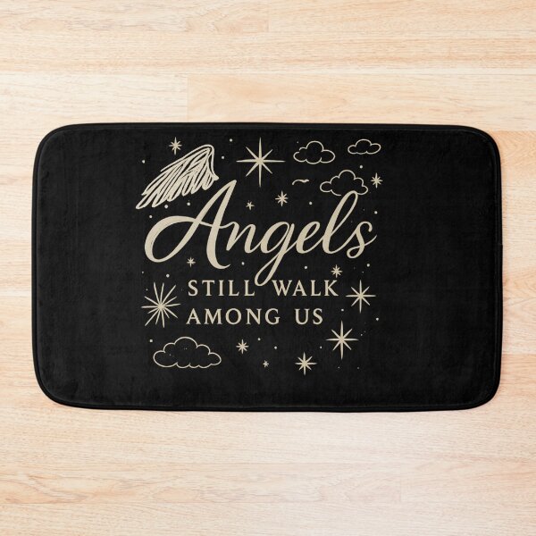 Item preview, Angels Still Walk Among Us – Elegant Gold & White Celestial Typography Design designed and sold by bazstees54.